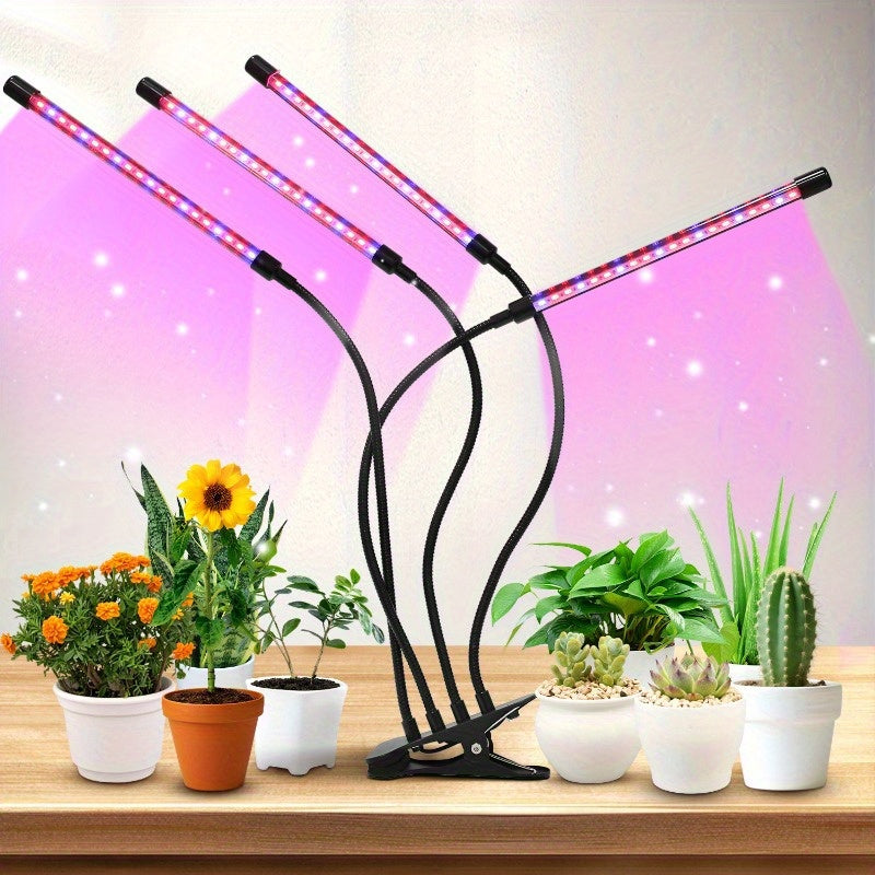 LED Plant Grow Light for Indoor & Greenhouse Use, 3/9/12H Timer Adjustable Brightness Rotatable Light Tube Multiple Designs Available