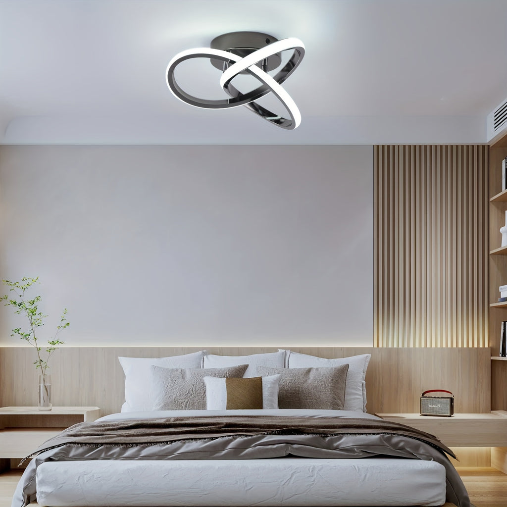 Black recessed light fixture, hallway light, LED ceiling light, suitable for kitchen, bedroom, garage, bathroom, balcony, hallway, staircase, passageway LED lighting