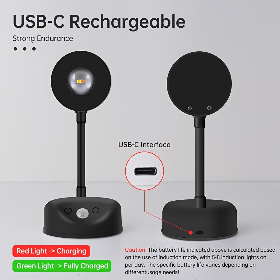 Motion Sensor Wall Mount Spotlight, Home Photo Wall Spotlight Lighting, Rechargeable Wall Light, Motion Sensor Light, Suitable for Living Room Ambient Lighting, Photo Wall Spotlight Lighting, etc.