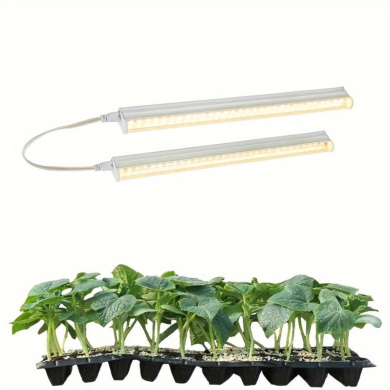 2-Pack T5 LED Plant Grow Light, Full Spectrum Sunlike Indoor Plant Lamp, 1FT Grow Light, High PPFD Warm Light Illumination
