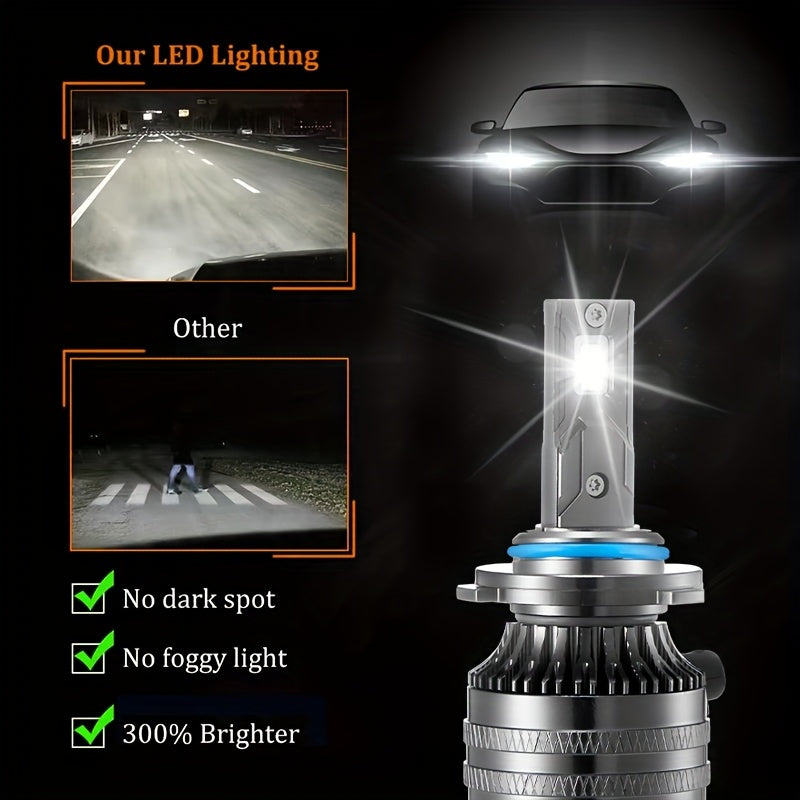 2Pcs H1 LED H7 H4 LED H11 HB3 9005 HB4 9006 9012 HIR2 Bulbs Car Headlights 30000 Lumens 350W Auto Front Light 12V 6500K