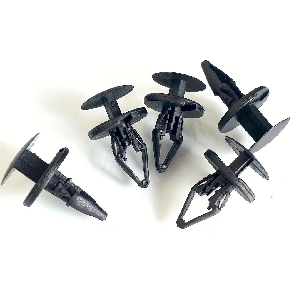 50-Piece Push-Type Fender Retainer Clips – Durable Plastic Fasteners for Ford, Buick & More – Secure Rivet Fixing Solution for Vehicle Assembly | Push Rivet Design | Black Fasteners, Automotive Hardware