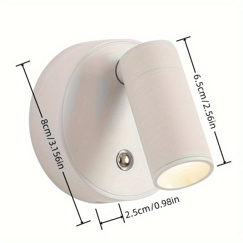 1PC 360° Rotatable Black &amp; White Spotlights — Ideal for Kitchen Island, Entryway, Hallway &amp; Corridor Lighting, Bedside Lamp, Home Decor, Christmas Decoration New Arrival, Can Be Used as Wall Lamp.