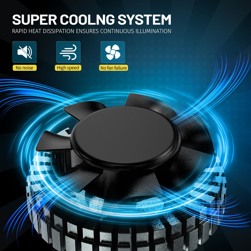 2个H7 LED 360 H1 HB3 HB4 LED H11 H8 9006 9005 汽车大灯灯泡，12V 3D芯片，近光，远光/近光，白天/黑夜视觉，适用于大多数汽车，卡车，SUV，摩托车，照明配件，无需电池