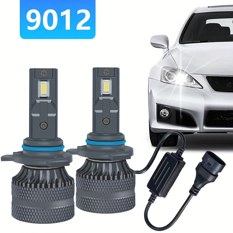 2Pcs HB3 9005 HB4 9006 HIR2 9012 LED Car Bulbs, H8 H1 H4 H7 H11 High/Low Beam Fog Light 120W Super Bright White 6500K, Bright CSP Chip Design LED Plug-and-Play Bulbs