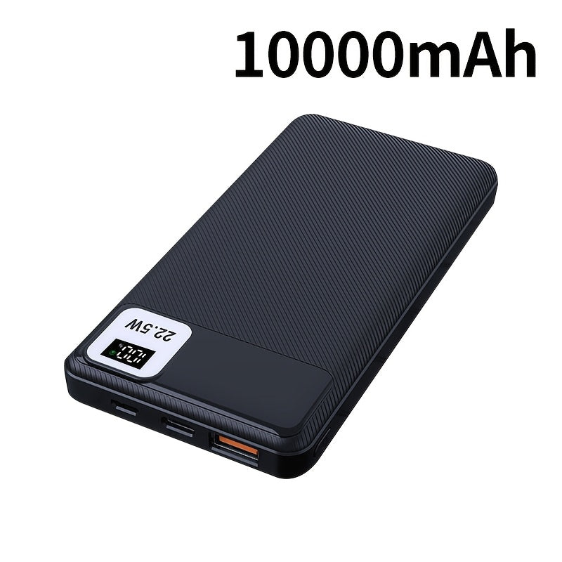 A Portable Power Bank with a Capacity of 10000Mah Or 20000Mah, Featuring a 22W Fast Charger, LED Power Indicator, And Multiple Interfaces Including USB, Type-C, And Micro. It Is Compatible with for Iphone And Android Devices