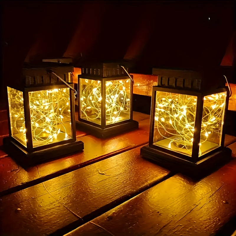 Solar Light, Starry Light, Copper Wire String Light, Vintage Palace Light, Pendant Light, Outdoor Courtyard Street, Patio Landscape Light, Ambient Light