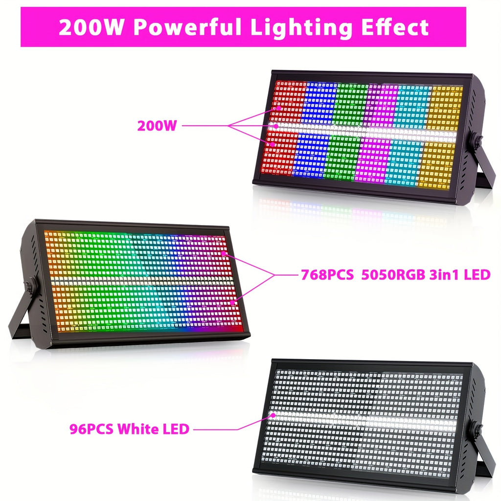 200W LED RGBW Wall Washer Light, Mixed Rainbow Effect, Adjustable, Hotel, Stage, Disco, DJ, Wedding, Bar, Building, Wall Washer Light
