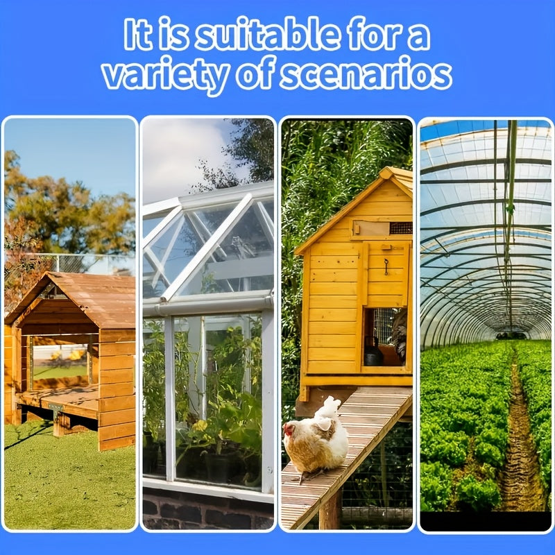 10W Portable Exhaust Ventilator, Dual Solar Panel Fan – for Greenhouses, Small Pet Houses, RV Travel, Camping Windows & Outdoor Spaces | Battery-Free Operation | Durable Solar Fan Assembly, Greenhouse Ventilation, Dual Protective Grilles