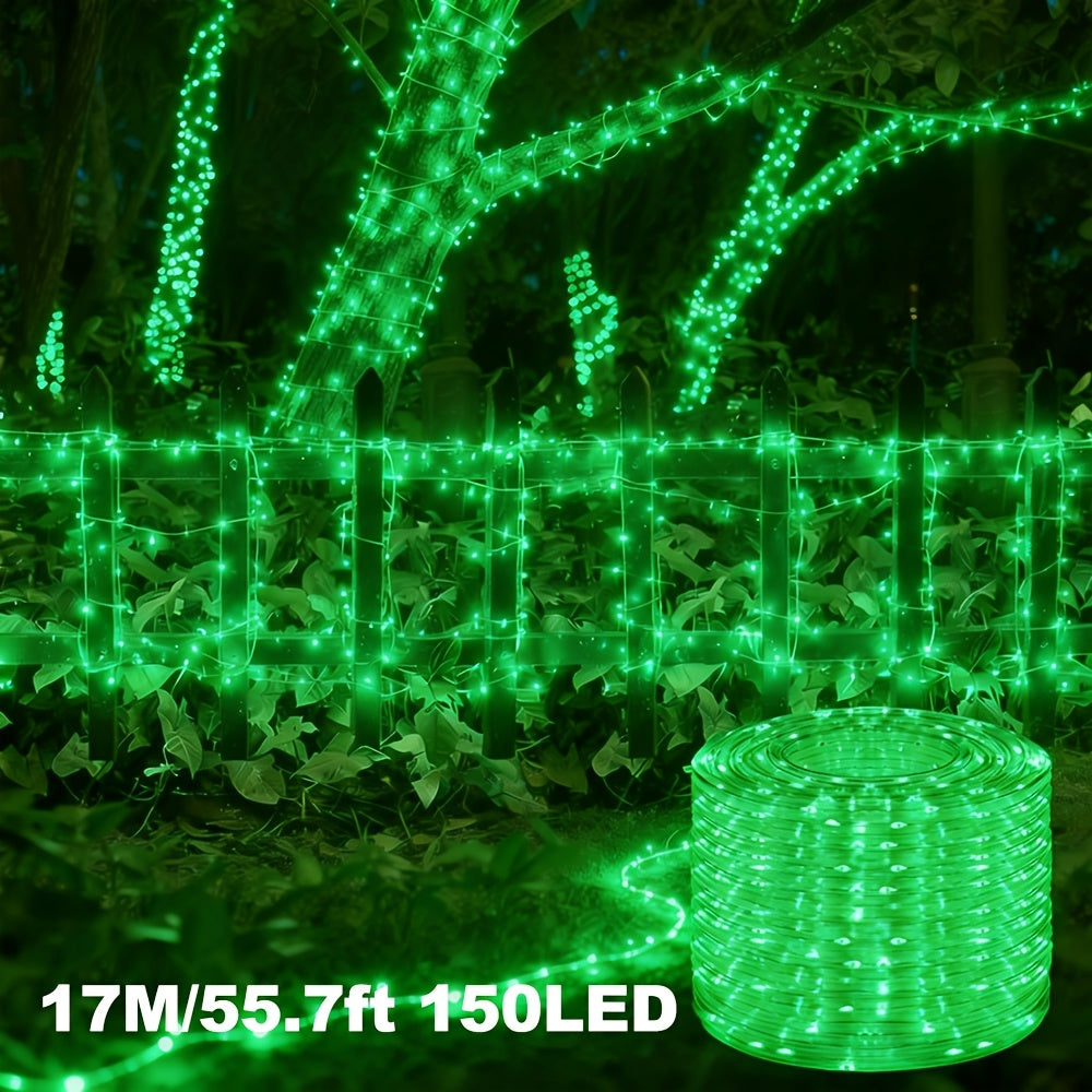 LED灯带，提供200、150、100和50 LED选择，具有IPX4防水防溅功能，适合户外使用。这些柔性透明灯管非常适合新年、情人节、复活节、夏季聚会等庆祝活动。