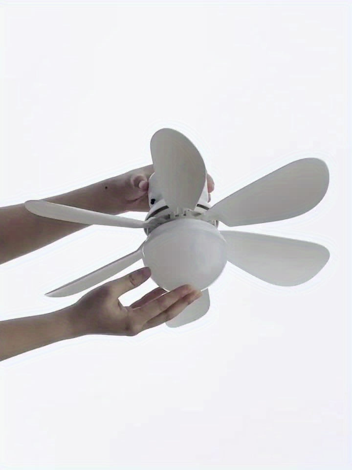 High Power E27 Base Ceiling Fan 30W with Dimmable LED Light, Silent Motor Remote Control Fan Light, E27 Extended Base, 3 Speed & Color Temperature Adjustment, Energy Saving Easy Installation for Living Room Bedroom