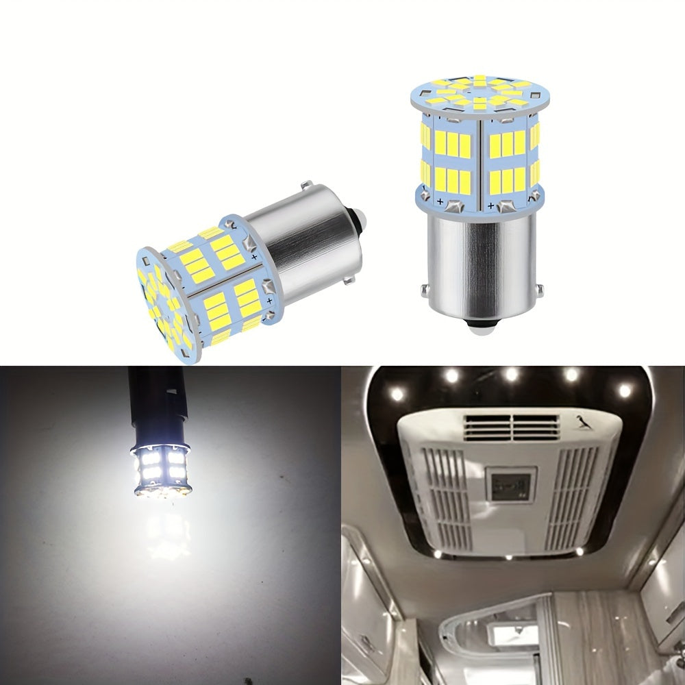 2/4/8-pack RV LED bulb - 3014 54-SMD, DC 12V white/warm white light - suitable for RV, camper van and marine lighting, replaces 1156 1141 1003 BA15S P21W LED interior bulb, battery not included