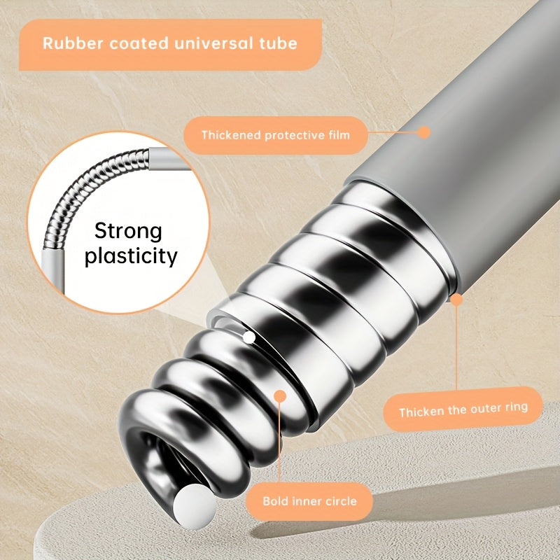 Musurjoy Bathroom Shower System Wall Mount Shower Head Holder - Adjustable Angle Shower Bracket, Silver Black Gray, No-Drill Wall Mount, Father's Day Gift, New Summer Product