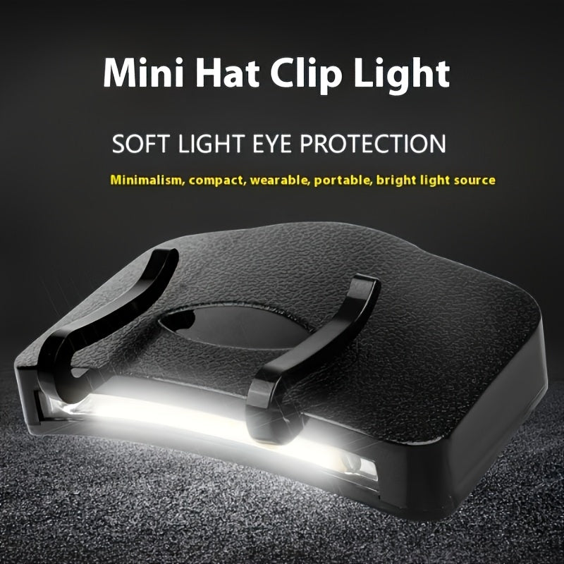 2Pcs Clip-On Headlamp, 11 LED Cap Clip Light, Hands-Free Flashlight, Portable Lightweight Head Lamp, Suitable for Running Working Cycling Camping (AAA Battery Not Included)