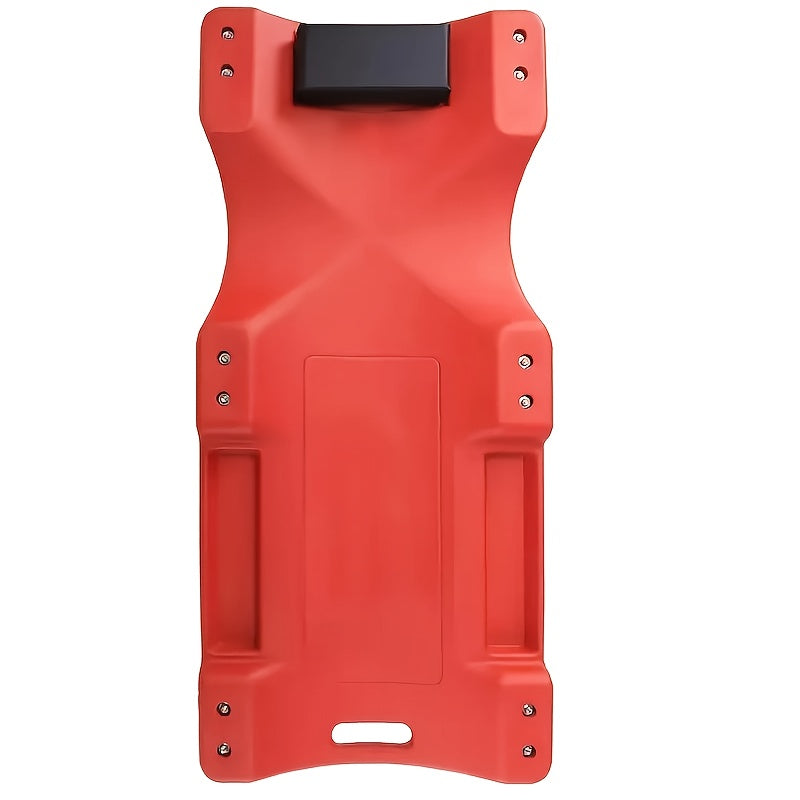 40-Inch Red Rolling Creeper – with 6 Swivel Casters, Heavy-Duty Car Mechanic Crawler, Comfortable Padded Pad, for Under-Vehicle Repair Work