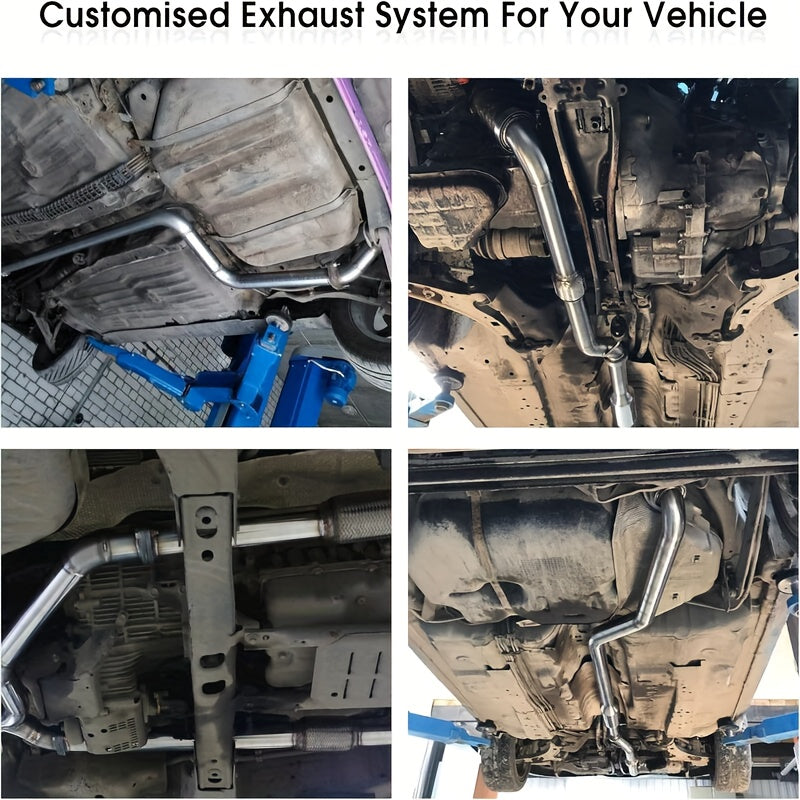 8-Piece Exhaust Pipe Kit, 304 Stainless Steel, Polished Finish, 1.2mm Wall Thickness, 2.5-Inch Inlet Diameter, Single Box Packaging Size 1240*290*155mm, Weight 10.8KG.