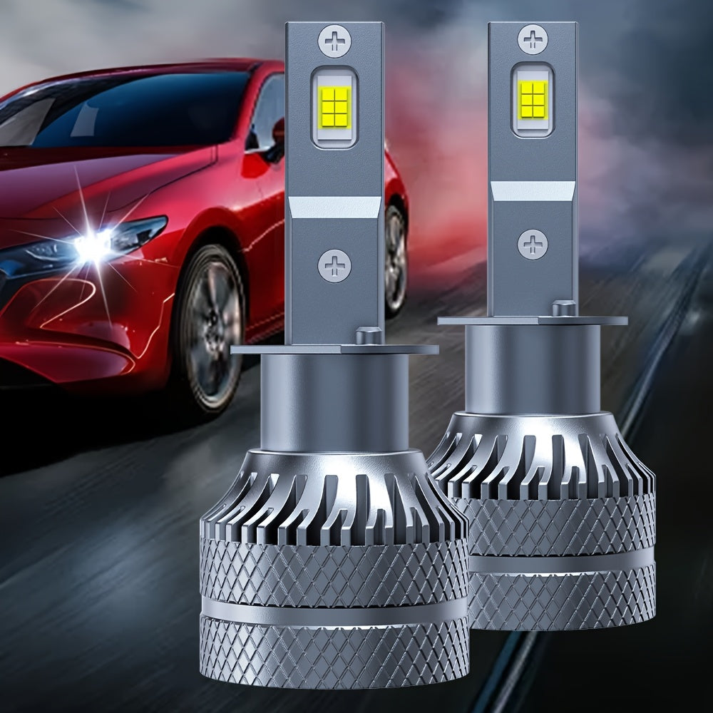 2-Pack H1 H7 H4 H11 HB3 9005 HB4 9006 9012 HIR2 Car Headlight Bulbs 30000 Lumens 350W Auto Front Headlights 12V 6500K Color Temperature