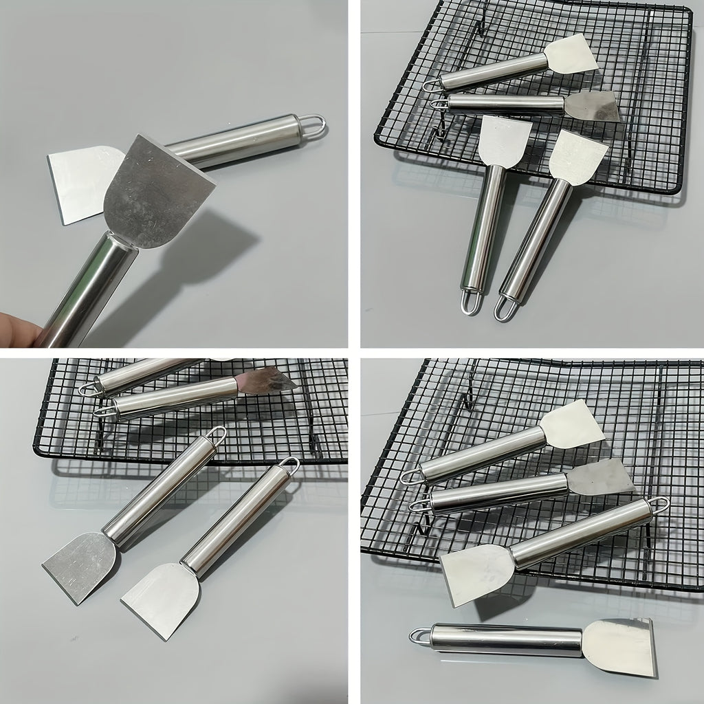 One Heavy-Duty Metal Scraper - Multi-Purpose Kitchen Cleaning Tool, Stubborn Stain & Frost Removal Scraper, Ideal for Fridge, Stove & Floor Cleaning