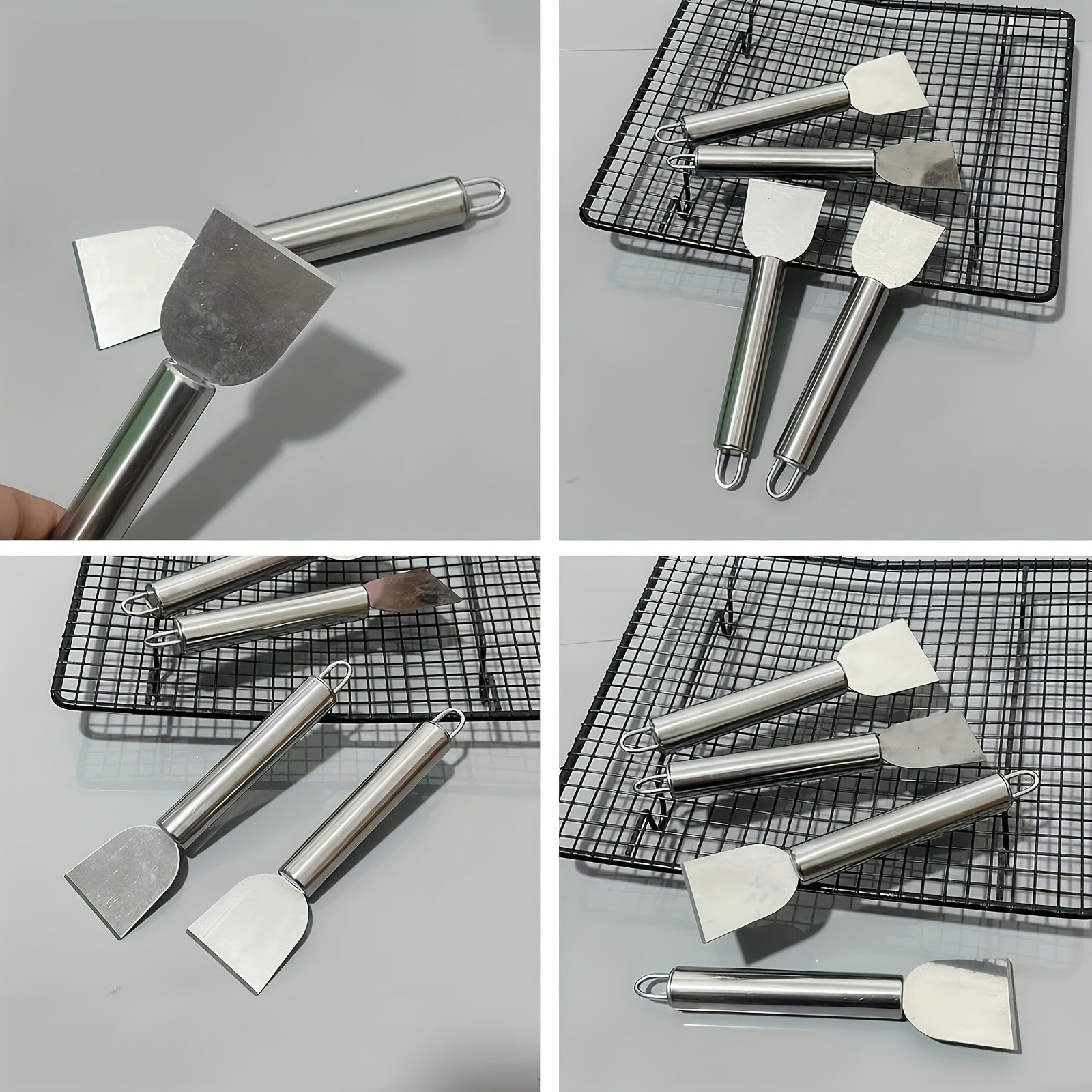 One Heavy-Duty Metal Scraper - Multi-Purpose Kitchen Cleaning Tool, Stubborn Stain & Frost Removal Scraper, Ideal for Fridge, Stove & Floor Cleaning