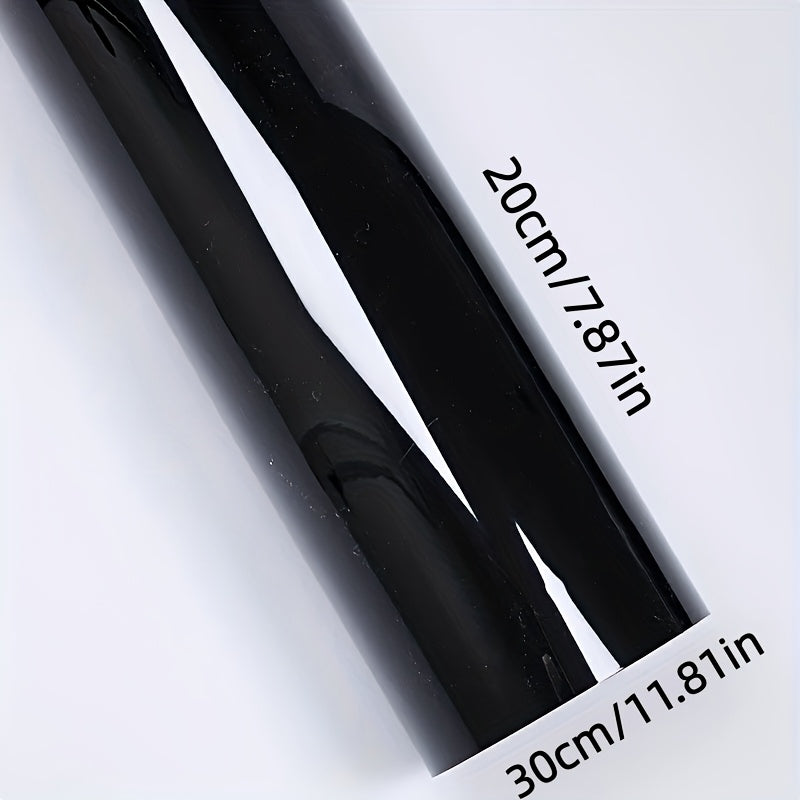 7.87×11.81英寸高光泽乙烯基汽车薄膜，pet光面黑色，适用于汽车、摩托车、台式机、电脑和笔记本电脑贴纸，无气泡，DIY个性化自粘，情人节礼物