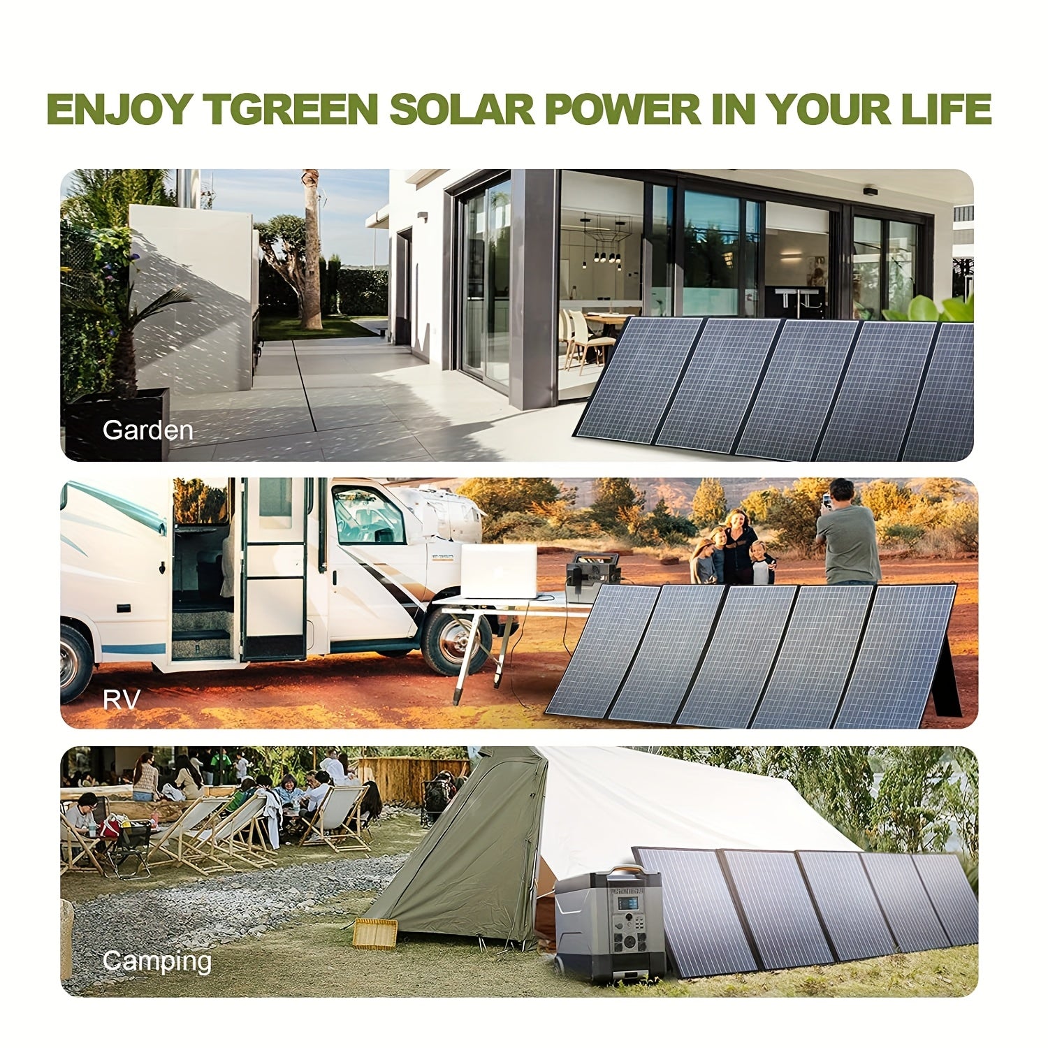 ALLPOWERS 400W 便携式太阳能发电站兼容 - 可折叠太阳能板，22% 高效率，MC4 连接器 - 适用于房车、船只、露营、备用电源 (S1500/S2000/S2000 Pro/R4000 发电机) - 重型