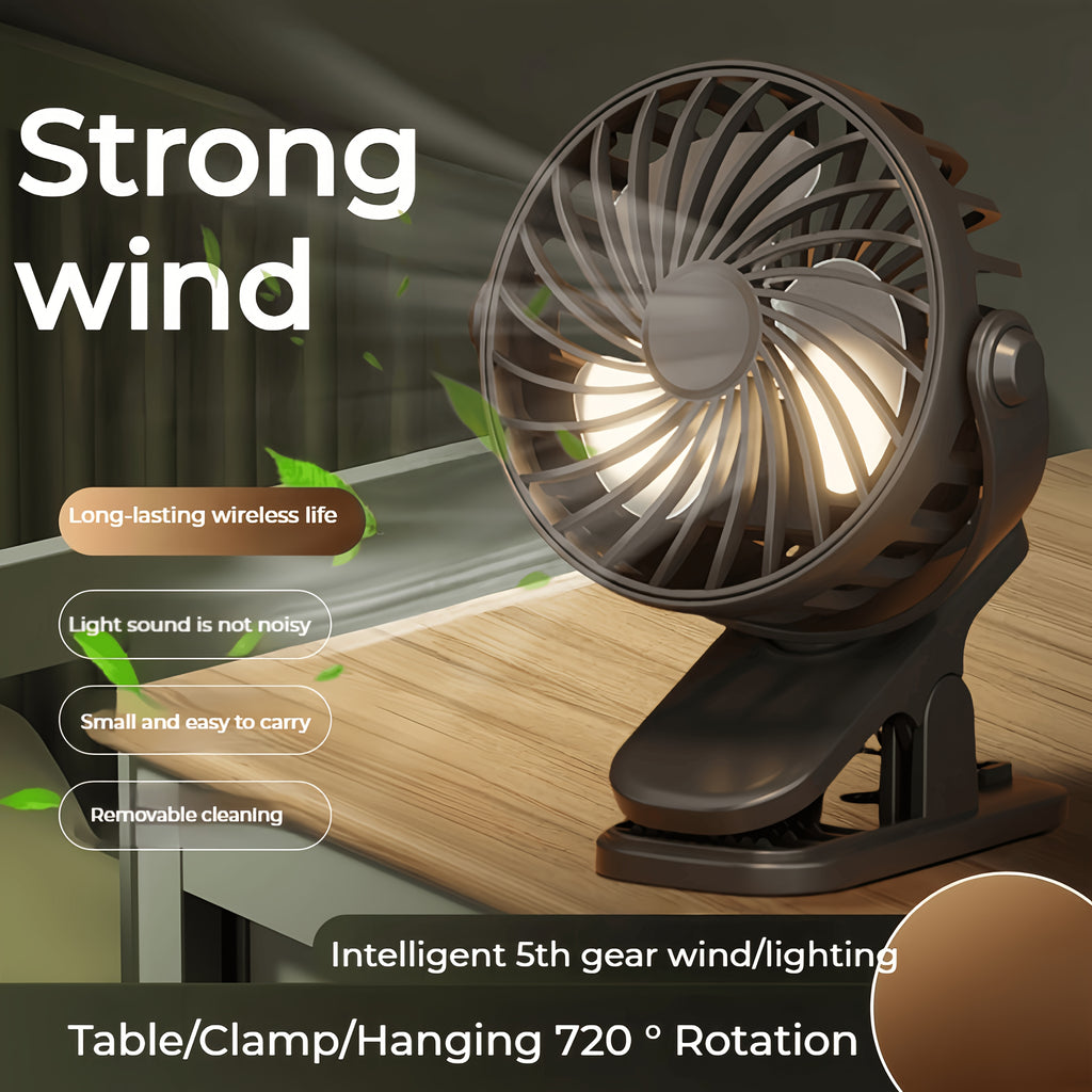 USB Rechargeable Mini Desktop Fan, Quiet 3-Speed Adjustment, Lightweight Portable, 360° Adjustable Angle, Personal Cooling Fan for Home, Car, Office, Dormitory, Camping and Travel