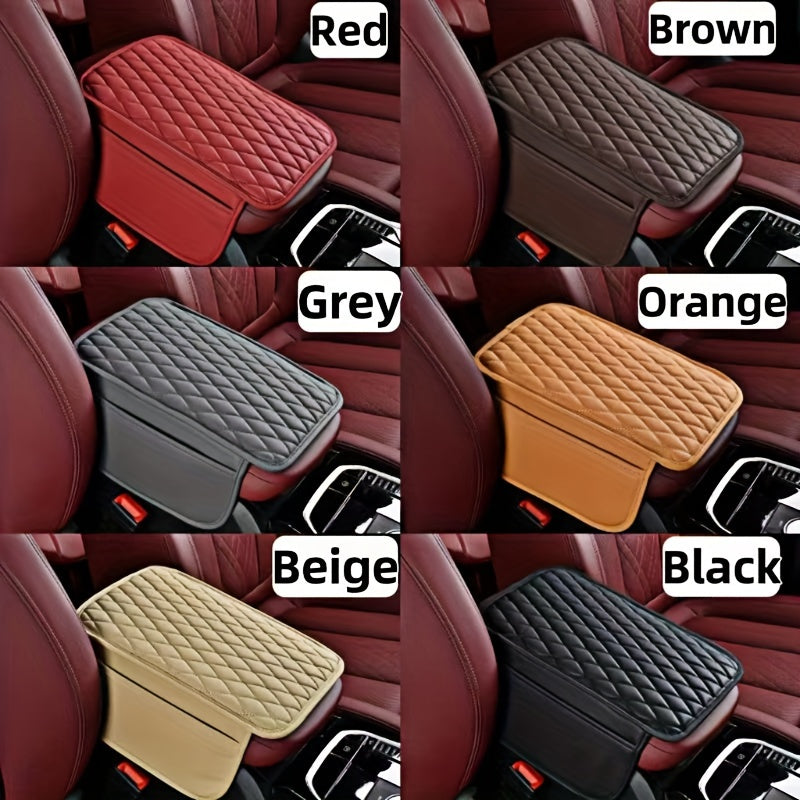 Car Armrest Box Pad, Leather Storage Mat, Multiple Colors, High Quality