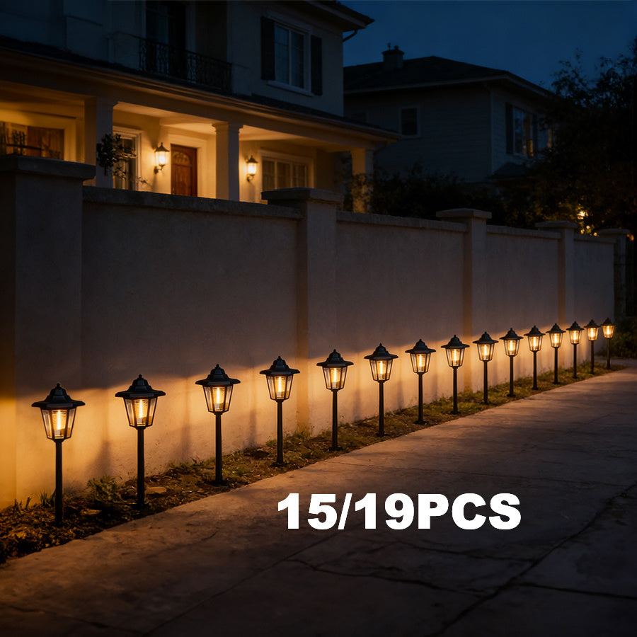 15/19 Pack IP65 Vintage Outdoor Display Light, Perfect for Festivals, LED Outdoor Landscape Light, Suitable for Garden, Lawn, Pathway, Courtyard, Night Lighting, Path Illumination, Modern Outdoor Lighting, Christmas Halloween Valentine‘s Day