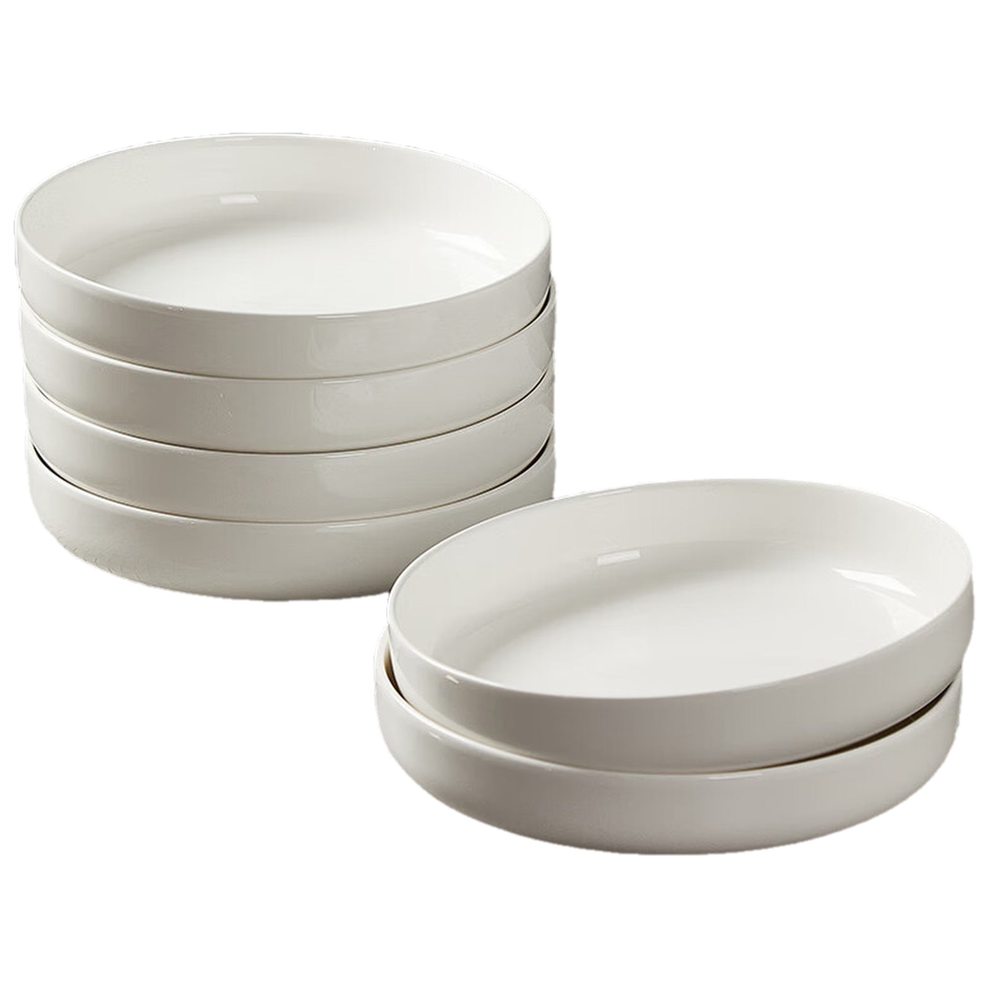 Pasta Bowl, Bowl Plate, Low Bowl, Plate Bowl, Ceramic Large Shallow Bowl, Microwave & Dishwasher Safe, Perfect for Soup