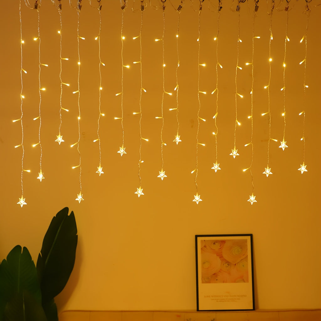 3M 96 LED 經典星星燈串 - USB供電 仙女燈串，非常適合裝飾臥室牆壁和室內節慶場合，適用於婚禮、訂婚、生日、居家裝飾、齋戒月、開齋節和古爾邦節