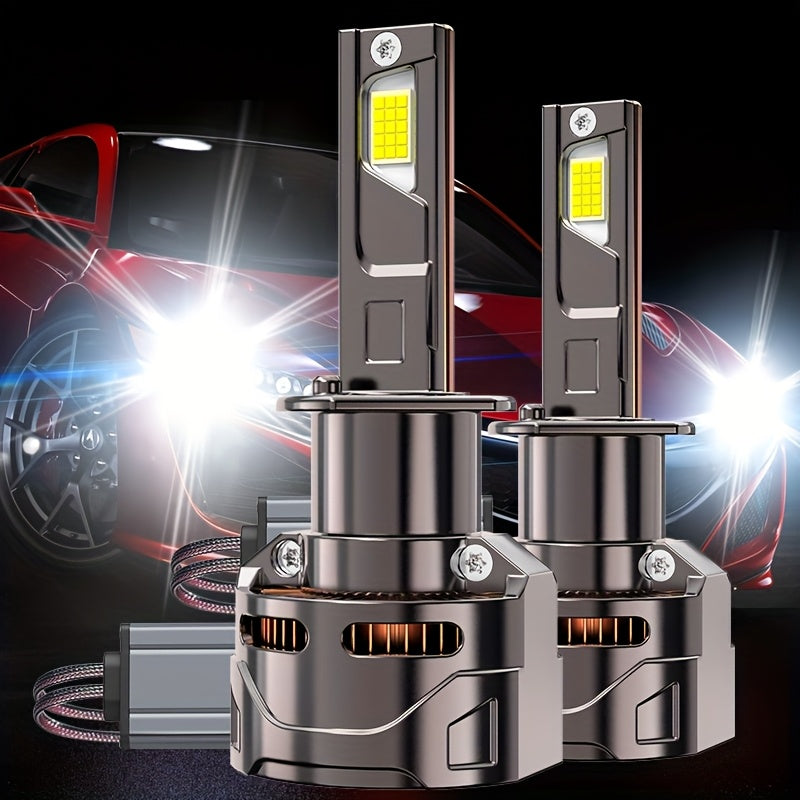2 S&D LED Car Headlight Bulbs, Compatible with H4/9003/HB2 H7 H8 H9 H11, 7500K, Error-Free Canbus, Aluminum, 12V/24V High Brightness 950% Super Bright, Suitable for Smart Driving, Plug-and-Play, for Motor Vehicles