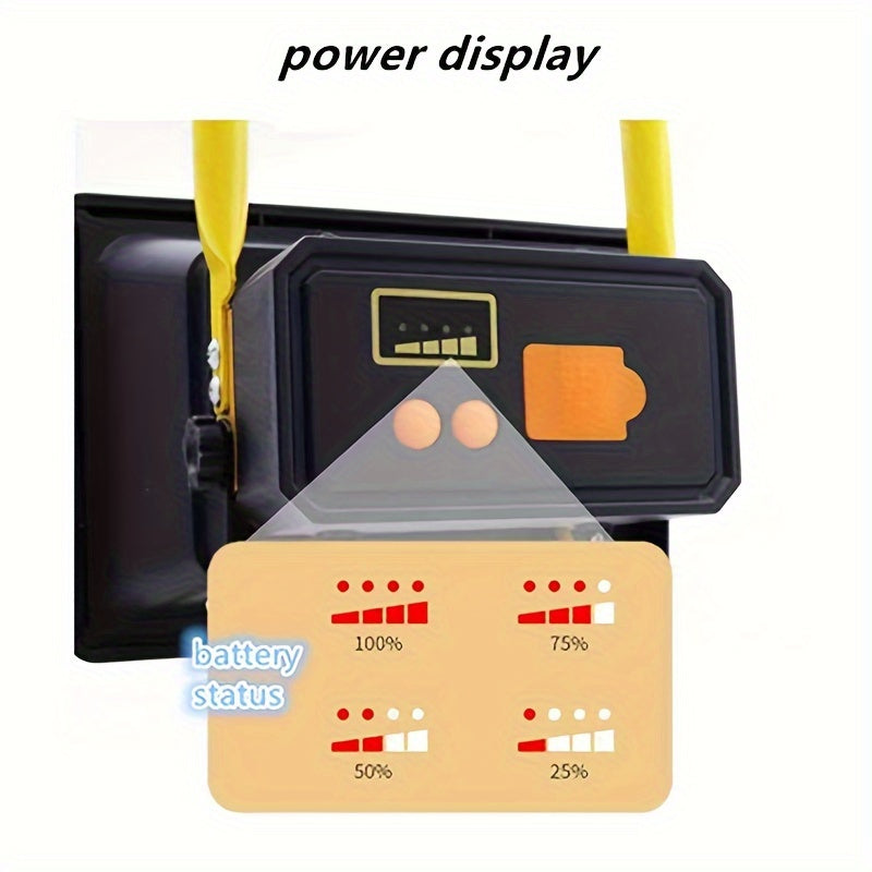 LED Emergency Rechargeable Outdoor Work Light, Super Bright Strong Light for Construction Sites, Camping, Night Market, Street Stall, Square, Handheld Floodlight