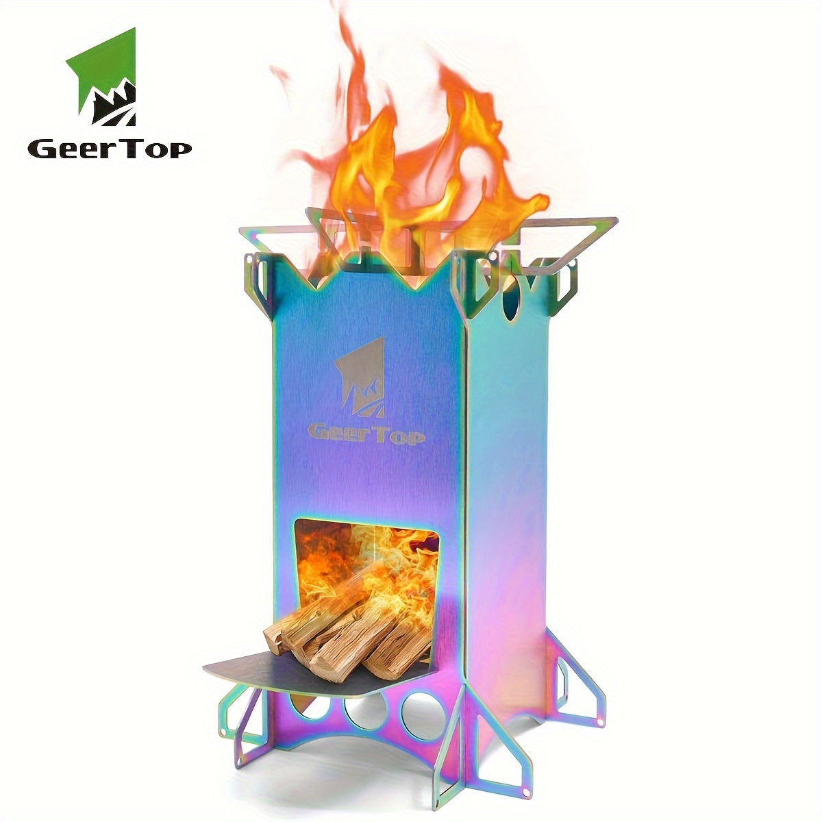 Outdoor Rocket Stove - Not Charged, Stainless Steel, Geertop, No Magnesium Rod/Flint