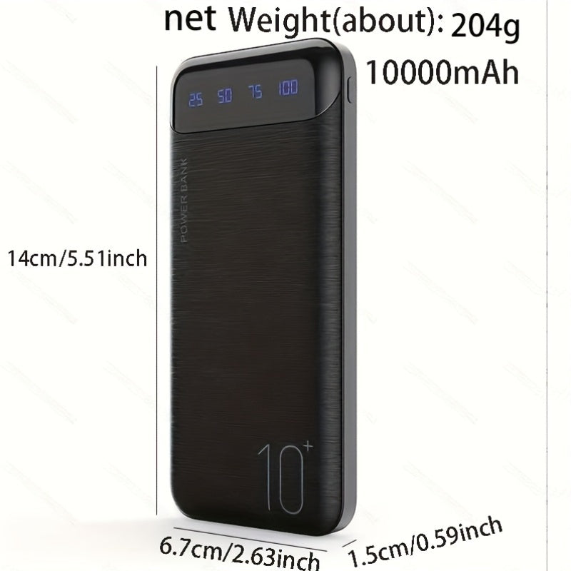 High-Capacity Outdoor Emergency Power Bank with 10000/20000Mah. Features Dual USB Outputs, Type-C And Micro Input Ports, an LED Digital Battery Indicator, And a Safe, Stable Polymer Lithium Battery, Making It Ideal for Charging Mobile Phones
