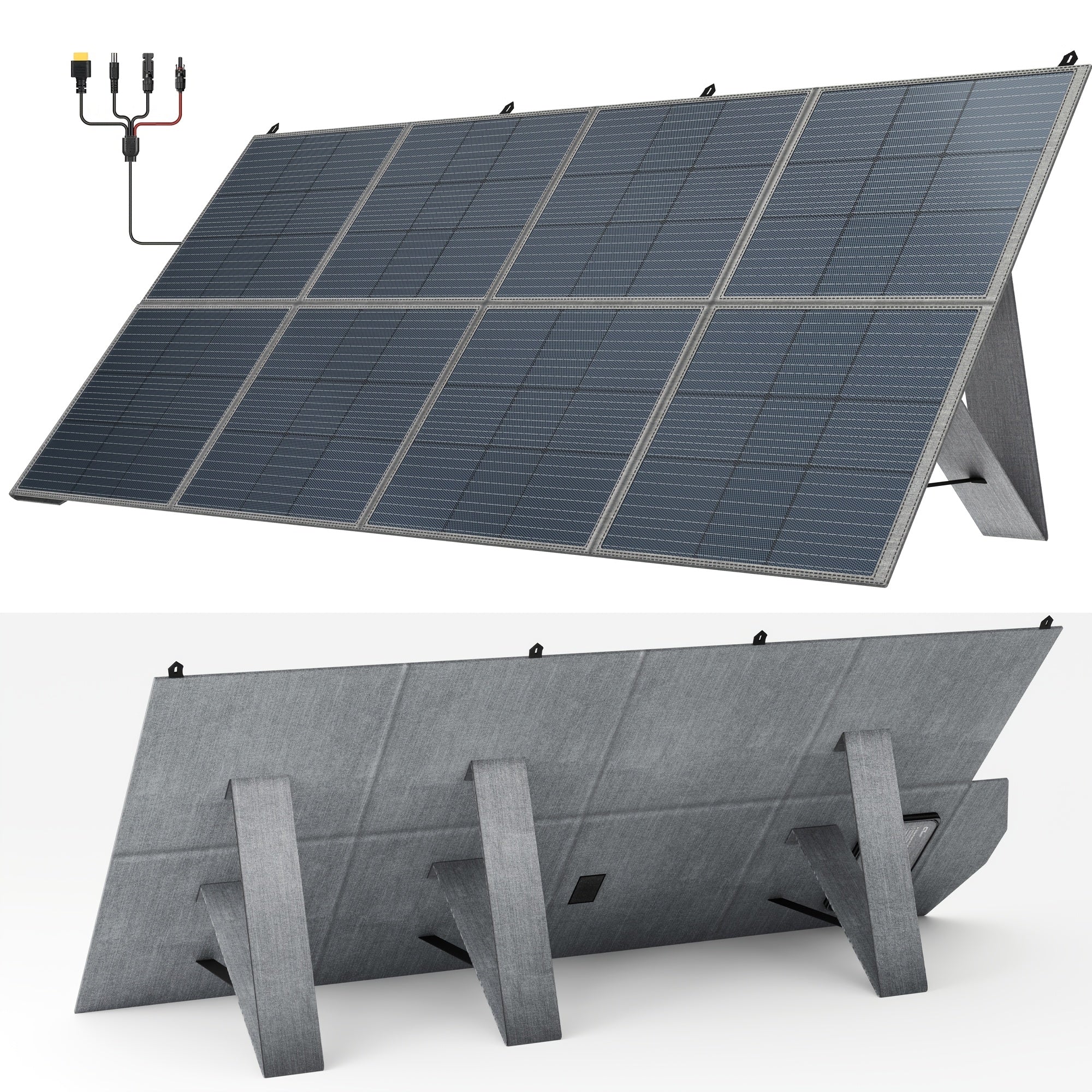400W/200W/100W 可攜式太陽能板，可折疊太陽能毯，單晶高功率太陽能板，太陽能電池效率高達 23%，適用於戶外探險船用電站、花園、庭院、屋頂、露營 RV 太陽能發電機