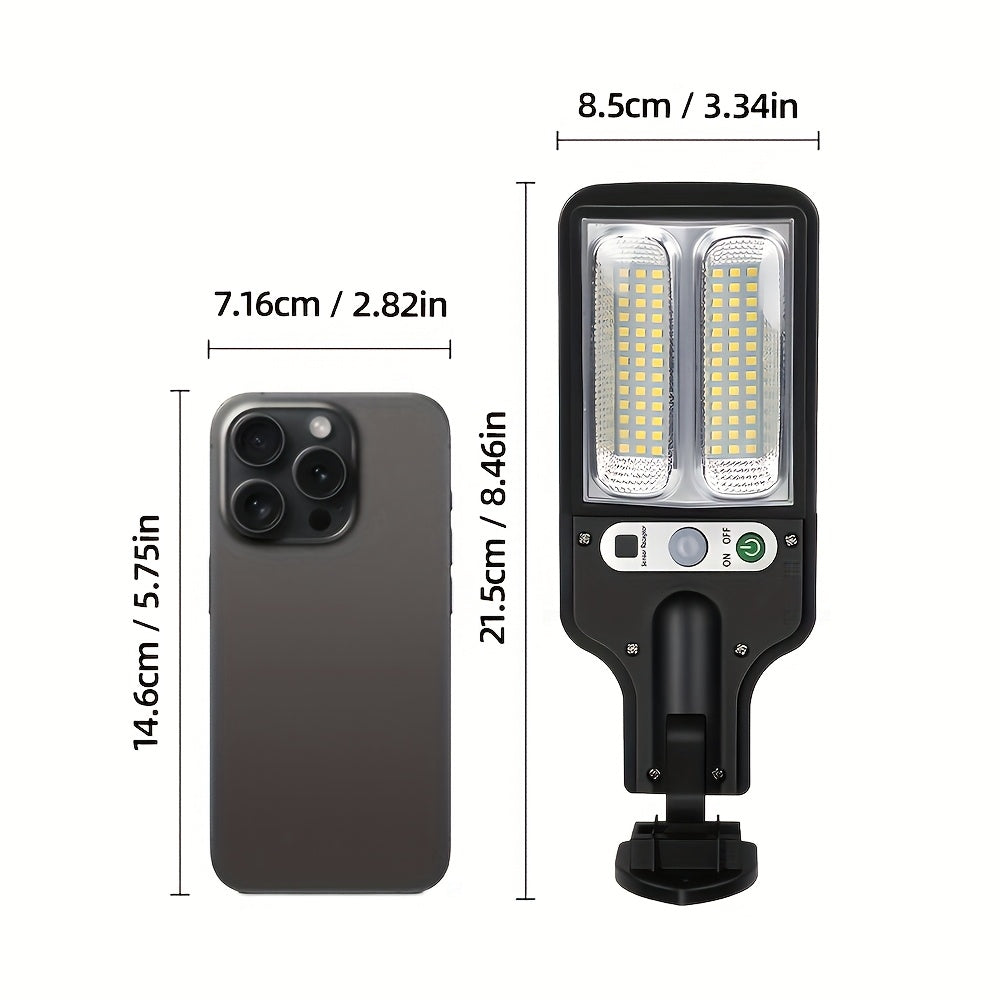 Super Bright 78LED Remote Control Sensor Street Light Area Lighting, Smart Wall Light Upgraded Lithium Battery 1200mAh with Remote Control, 3 Functional Modes, Switchable Automatic Lighting in Darkness, Suitable for Roads