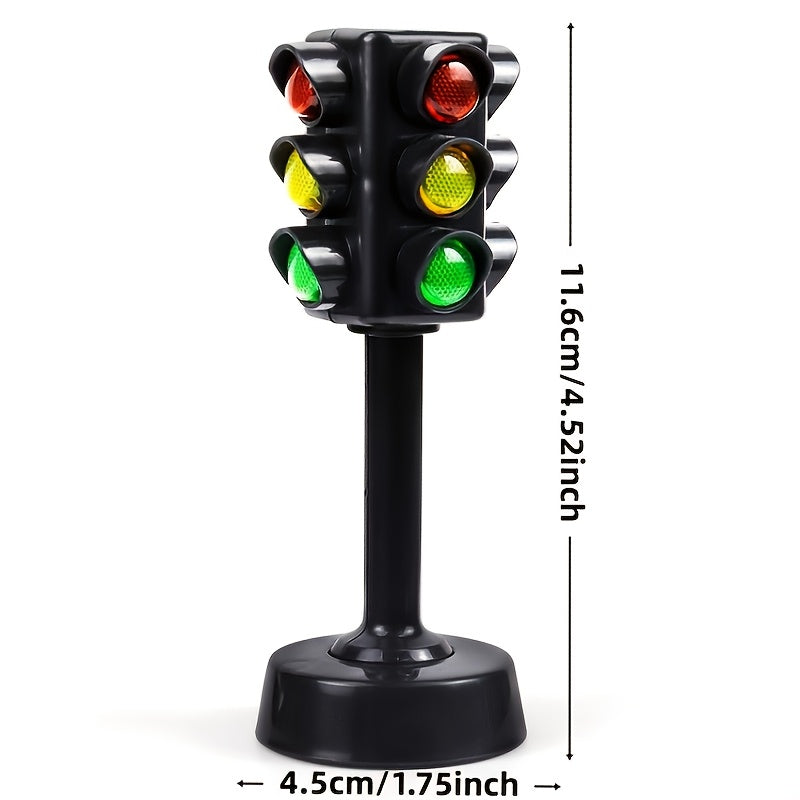 4Pcs Creative Home Traffic Light Tower Model Decor, Non-Electric Mini Ornament, Desktop Decoration, Outdoor Racing Game Scene Layout Prop, Sand Table Architectural Assembly Model