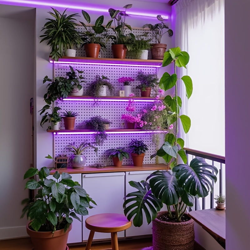 118.11 Inch LED Plant Light Strip, USB Smart Grow Light Strip, 5V 2835 Full Spectrum Grow Lamp, Supplemental Light for Vegetables, Flowers & Succulents, USB Powered, Easy to Use, Boost Plant Photosynthesis