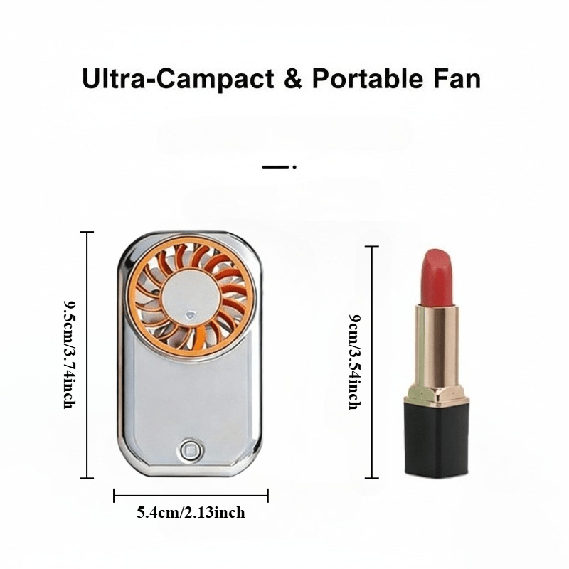 All Season Ice Feel Handheld Mini Cooling Fan, Portable USB Personal Pocket Fan