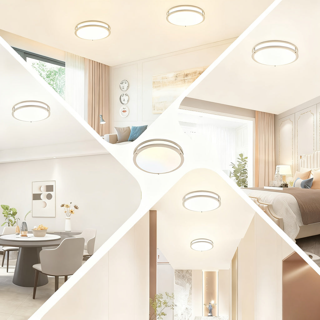 13-Inch 36W LED Recessed Ceiling Light, Ultra-Bright 3200 Lumen Dimmable Ceiling Light, 5 Color Temperatures 2700K/3000K/4000K/5000K/6000K, Ceiling Light Fixture Suitable for Kitchen, Hallway, Bedroom, Bathroom