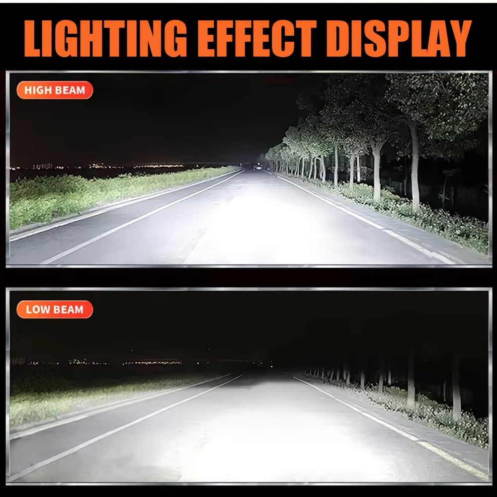 2-Pack H4 LED Headlight Bulbs, Compatible with H1, H4, H7, H11, 9005/HB3, 9006/HB4-O124 Sockets, High Power Design, CAN Bus Error-Free, High/Low Beam Dual Mode, 60,000 Lumens Brightness, 900% High Brightness