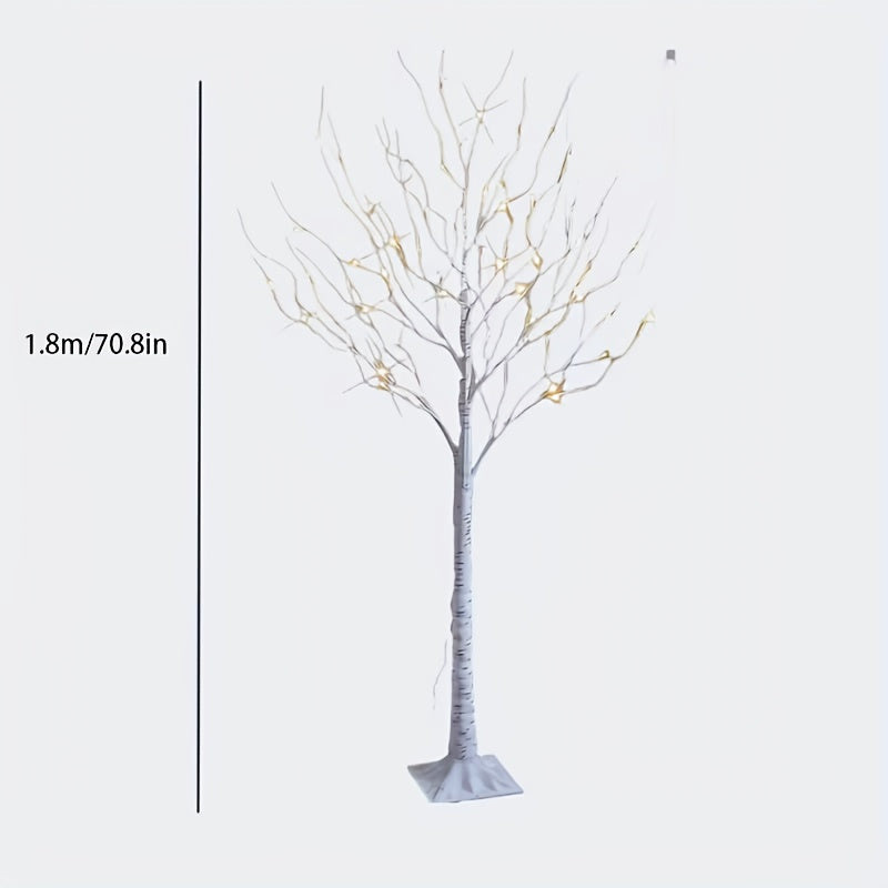 1PC 6FT Artificial Birch Tree LED Tree Light, Suitable for Indoor Living Room Office Study Kitchen Outdoor Garden Decoration, Perfect for Festival Atmosphere Decorative Tree Light, Gift, USB Powered