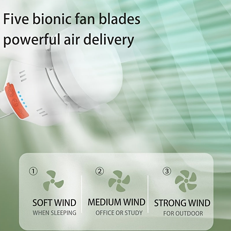 USB Rechargeable Portable Fan Light, 3 Brightness LED & 3 Strong Wind Speeds, 3000mAh Built-in Battery, Detachable Fan Blades, IP65 Waterproof Remote Control Camping Lantern Flashlight