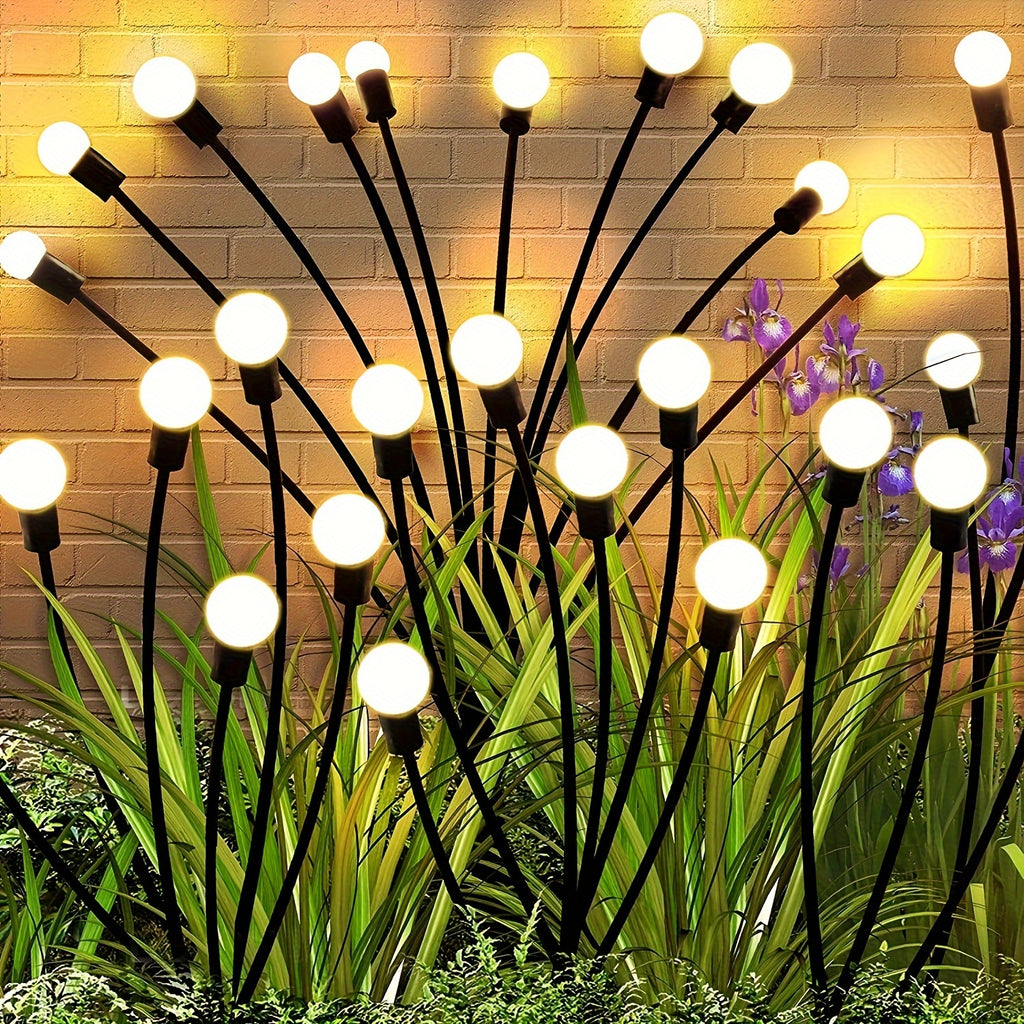 6 Pack Smart Solar Firefly LED Light for Outdoor Decoration, Equipped with Smart Sensor, Perfect for Garden, Patio, Walkway and Party Events