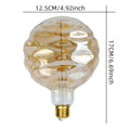 1PC, LED bulb special shape warm light LED bulb 120V 4W 2300K E26 dimmable amber glass gray glass suitable for home chandelier