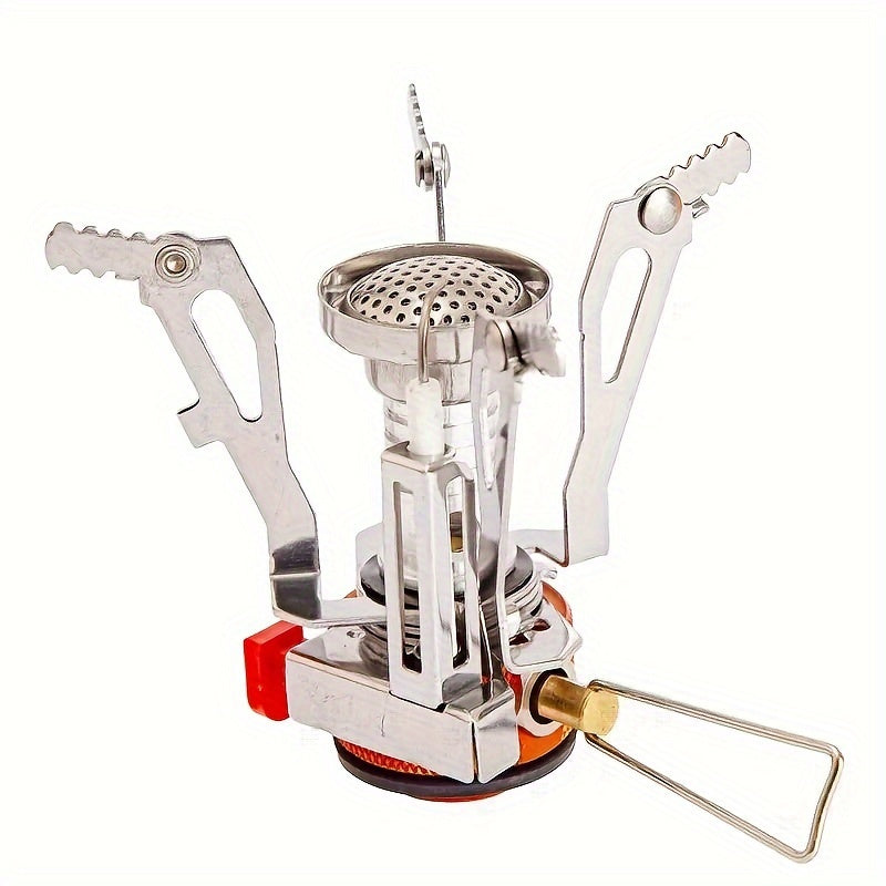 ZRF Ultra-Compact Stainless Steel Portable Gas Stove with Storage Case – Lightweight, Easy to Pack, Ideal for Outdoor Hiking, Camping, Fishing & Picnic, Camping Stove, ZRF