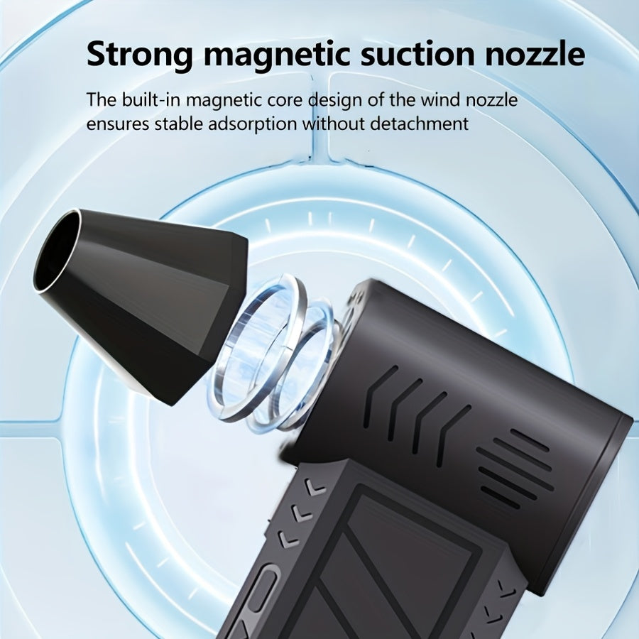 High Capacity Portable High Speed Turbo Fan, Handheld Personal Powerful Cooling Fan, Rechargeable Long Lasting Battery, Multifunctional for Home Outdoor Work Travel Camping Yard Use, Ideal for Dust Blowing