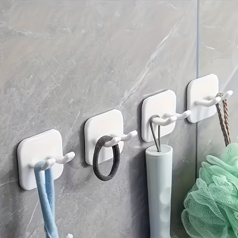 1/2/4 Pack Easy Install Wall Mount Razor Holder - Multi-Function Bathroom Shelf, No Drilling Needed, Perfect for Razor Storage