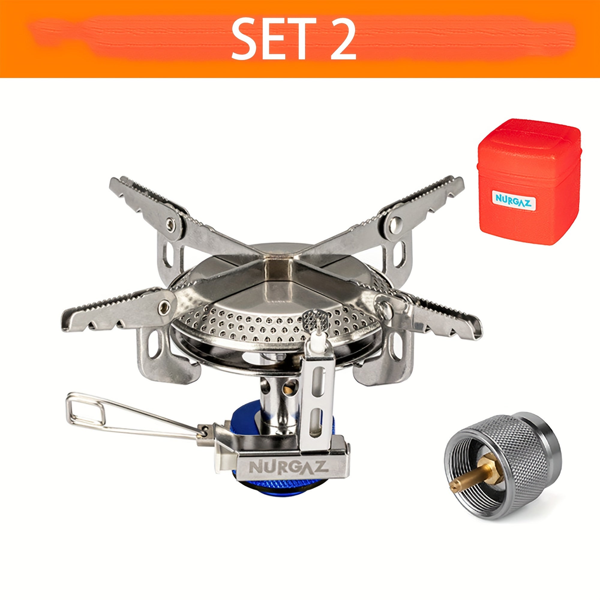 Camping Stove with Capacitive Ignition, Storage Case Included, Portable Foldable Stove, Ideal for Outdoor Backpacking, Hiking and Picnic
