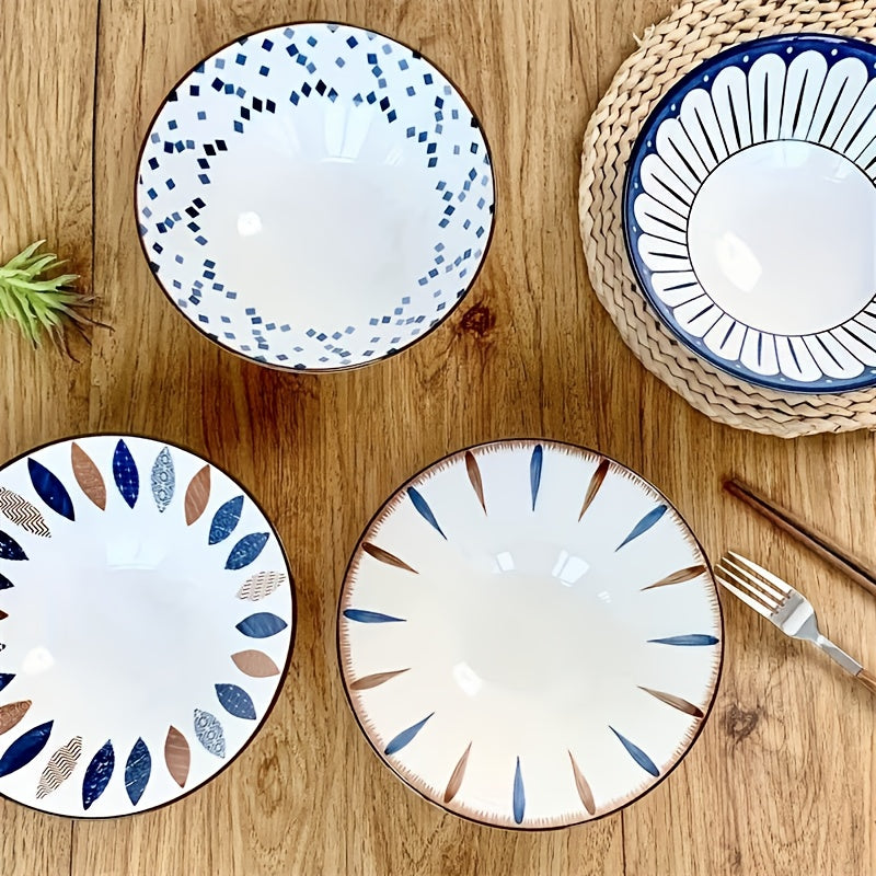 2/4pcs Japanese Ceramic Ramen Bowl, 8-Inch Set of Conical Noodle Soup Bowls – High-Appeal Ceramic Instant Noodle Bowls – Perfect for Home Kitchen, Restaurant, Hotel, Ramen Shops – Kitchenware, Tableware Accessories